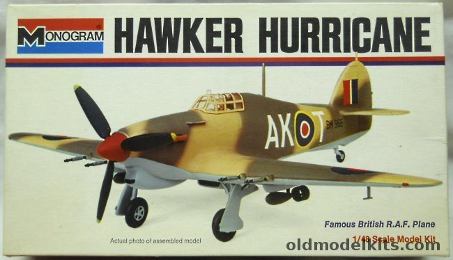Monogram 1/48 Hawker Hurricane Mk IIA/Mk IIB/Mk IIC/Mk IID/Mk IV White Box Issue, 6802 plastic model kit